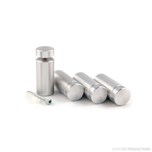 Gyford Décor Round Standoffs, Aluminum Clear Anodized SOK-9-200 - main